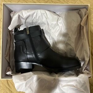 NYDJ Black Leather Zipper Boots